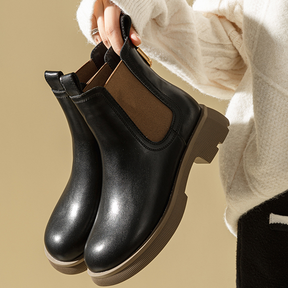 Shop (W) Exull Q 复合皮切尔西靴 '英伦风黑色' 7218608860