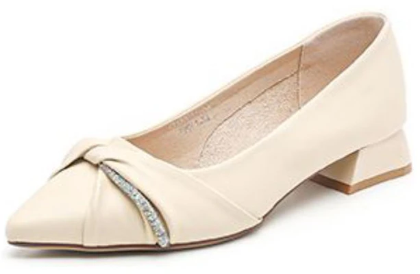 (W) Zapato Exull Q Tacón Grueso Sintético Punta Fina Casual 'Beige Blanco' 7315001171 Order (W) Zapato Exull Q Tacón Grueso Sintético Punta Fina Casual 'Beige Blanco' 7315001171