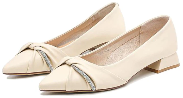 (W) Zapato Exull Q Tacón Grueso Sintético Punta Fina Casual 'Beige Blanco' 7315001171 Lookbook (W) Zapato Exull Q Tacón Grueso Sintético Punta Fina Casual 'Beige Blanco' 7315001171