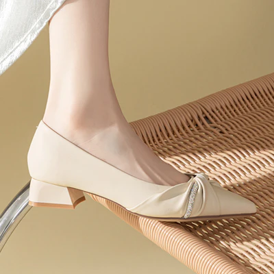 (W) Zapato Exull Q Tacón Grueso Sintético Punta Fina Casual 'Beige Blanco' 7315001171 Purchase (W) Zapato Exull Q Tacón Grueso Sintético Punta Fina Casual 'Beige Blanco' 7315001171