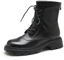 (Women) Exull Q Synthetic Leather Elevator Boots 'British Style Black' 7218603660 (Women) Exull Q Synthetic Leather Elevator Boots 'British Style Black' 7218603660