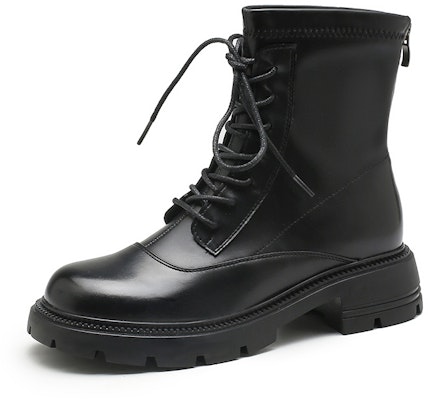 (Women) Exull Q Synthetic Leather Elevator Boots 'British Style Black' 7218603660 Buy (Women) Exull Q Synthetic Leather Elevator Boots 'British Style Black' 7218603660