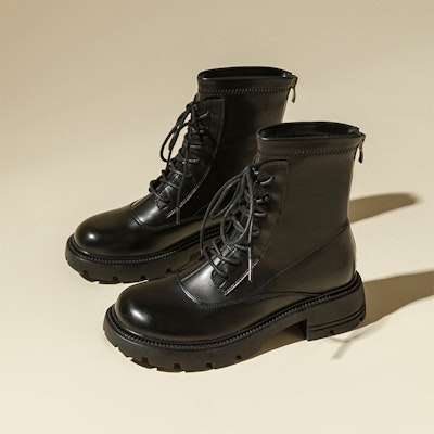 (Women) Exull Q Synthetic Leather Elevator Boots 'British Style Black' 7218603660 Shop (Women) Exull Q Synthetic Leather Elevator Boots 'British Style Black' 7218603660