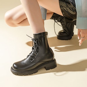 (W) Exull Q But Kasut Bertumit Kulit Sintetik 'Gaya British Hitam' 7218603660 Sizing (W) Exull Q But Kasut Bertumit Kulit Sintetik 'Gaya British Hitam' 7218603660