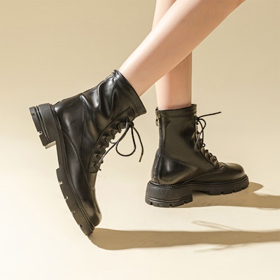 (Women) Exull Q Synthetic Leather Elevator Boots 'British Style Black' 7218603660 Cheap (Women) Exull Q Synthetic Leather Elevator Boots 'British Style Black' 7218603660
