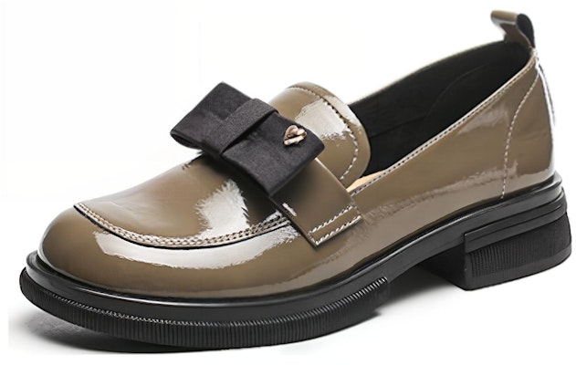 EXULL 依思Q 合成革時尚休閒單鞋 3.5cm 女款 軍綠 Order EXULL 依思Q 合成革時尚休閒單鞋 3.5cm 女款 軍綠