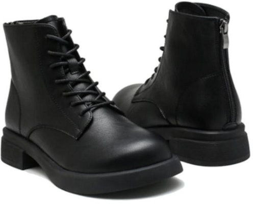 (W) EXULL Q Sepatu Martin Kulit Sintetis Berujung Bulat Lapisan Bulu 'Hitam' 1218626360 Order (W) EXULL Q Sepatu Martin Kulit Sintetis Berujung Bulat Lapisan Bulu 'Hitam' 1218626360