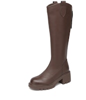 (W) Exull Q Buatan Kulit Tinggi Kasut 'Fesyen Plush Knight' 1318800160 4