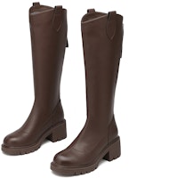 (W) Exull Q Buatan Kulit Tinggi Kasut 'Fesyen Plush Knight' 1318800160 6