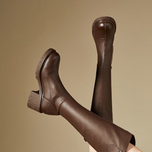 (W) Exull Q 皮革高帮靴 '时尚毛绒骑士' 1318800160 9