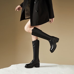 (W) Exull Q 皮革高帮靴 '时尚毛绒骑士' 1318800160 Cheap (W) Exull Q 皮革高帮靴 '时尚毛绒骑士' 1318800160