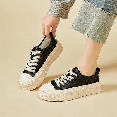 (W) Exull Q Cuero Sintético Plataforma Baja 'Suela Gruesa con Cordones' 7317404260 Sizing (W) Exull Q Cuero Sintético Plataforma Baja 'Suela Gruesa con Cordones' 7317404260