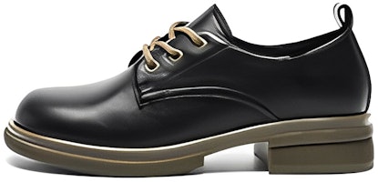(Women) Exull Q Synthetic Leather Round Toe Lace-Up 'British Casual Black' 1217110060 (Women) Exull Q Synthetic Leather Round Toe Lace-Up 'British Casual Black' 1217110060