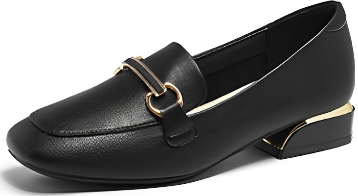 (Women) Exull Q Synthetic Leather Slip-On 'British Style Block Heel Black' 1315100460 Order (Women) Exull Q Synthetic Leather Slip-On 'British Style Block Heel Black' 1315100460