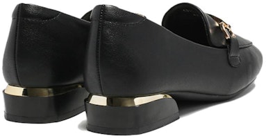 (W) (女性用)エクサールQ合皮スリッポン '英国風ブロックヒール 黒' 1315100460 1315100460 Shop (W) (女性用)エクサールQ合皮スリッポン '英国風ブロックヒール 黒' 1315100460 1315100460