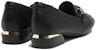 (W) Exull Q Kulit Sintetik Slip-On 'Tumit Blok Gaya British Hitam' 1315100460