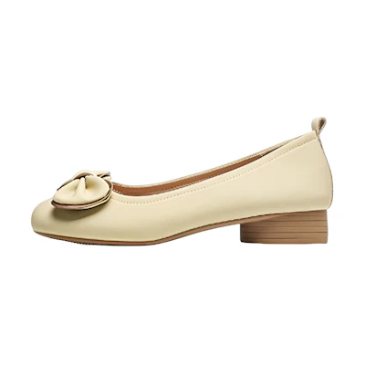 (W) Exull Q Synthetic Leather Square Toe Bow Slip-On 'Yellow'