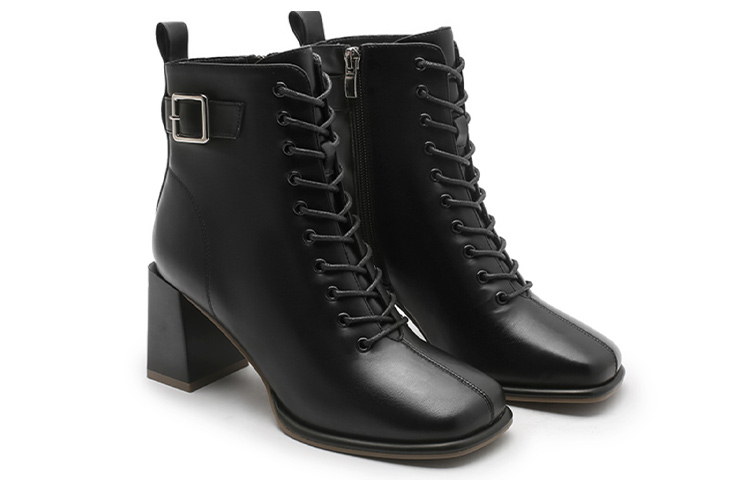 Lookbook (W) 엑설Q 사각코 앵클부츠 (블랙) 7218607860