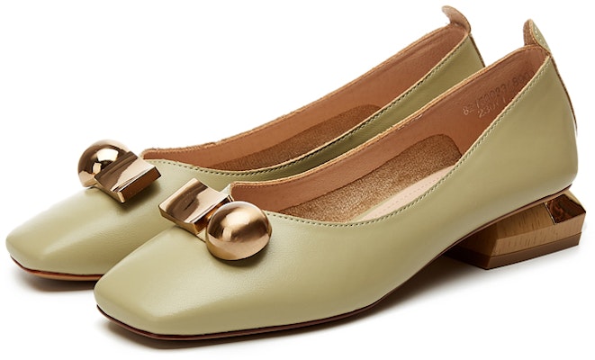 (Women) EXULL Qi Fashion Classic Leather 'Chunky Heel' 82150023 2