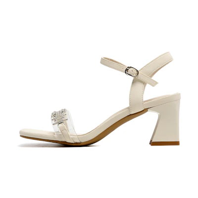 (W) Exull Qi Fashion Sandal 'Elegant Buckle Strap Block Heel Square Toe'