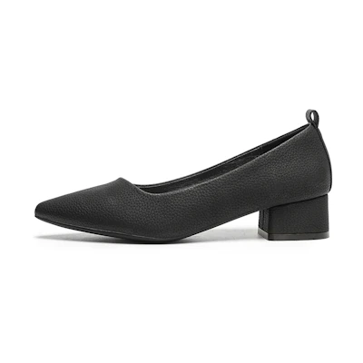 (W) EXULL Qi Leather Casual Black 'Temperament Gentle'