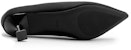 (W) EXULL Qi Kulit Hujung Runcing Slip-On Stiletto 'Hitam' 1315001060
