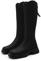 EXULL 依思Q 合成革圓頭增高加絨 5cm 高筒靴 女款 黑色 Order EXULL 依思Q 合成革圓頭增高加絨 5cm 高筒靴 女款 黑色