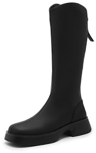 (W) Exull Qi Botas Negras de Cuero Sintético Altas con Aumento de Altura y Punta Redonda. 1218808160 Lookbook (W) Exull Qi Botas Negras de Cuero Sintético Altas con Aumento de Altura y Punta Redonda. 1218808160