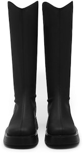 (W) Exull Qi Botas Negras de Cuero Sintético Altas con Aumento de Altura y Punta Redonda. 1218808160 Shop (W) Exull Qi Botas Negras de Cuero Sintético Altas con Aumento de Altura y Punta Redonda. 1218808160