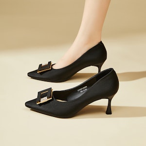 (W) Exull QiSiQ Tacón Bajo Formal 'Stiletto de Oficina' 73170071 1