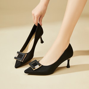 (W) Exull QiSiQ Tacón Bajo Formal 'Stiletto de Oficina' 73170071 2