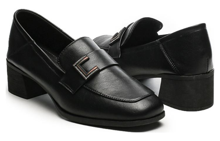 Lookbook (W) Exull Tacón Cuadrado Sin Cordones 'Negro' 7315101060