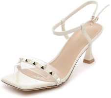 (Women) EXULL Yi Si Q 'Beige Ankle Strap Stiletto' 1216409571 (Women) EXULL Yi Si Q 'Beige Ankle Strap Stiletto' 1216409571