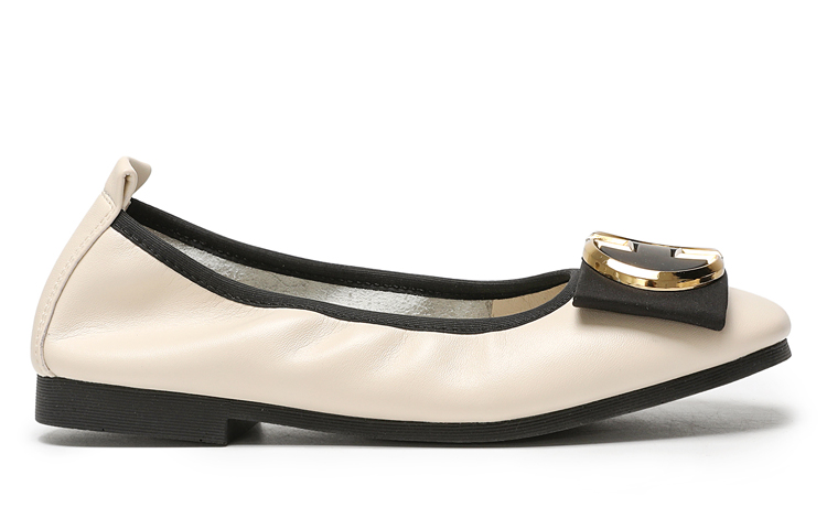 (W) Exull Yi Si Q 'Beige Flat Square-Toe Casual' 圖 2