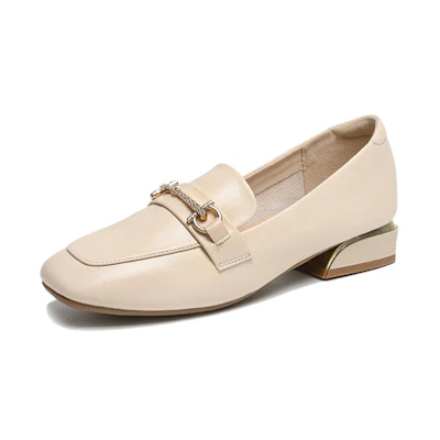 (W) Exull Yi Si Q 'Beige Leather Oxford'