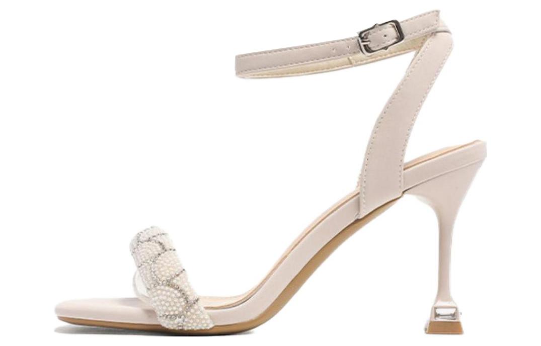 (Women) Exull Yi Si Q 'Beige Open Toe Stiletto Sandals' 1316404871