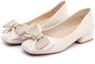 Lookbook (W) Exull Yi Si Q 'Tumit Blok Rata Berhias Bow Beige Patent' 1215002371