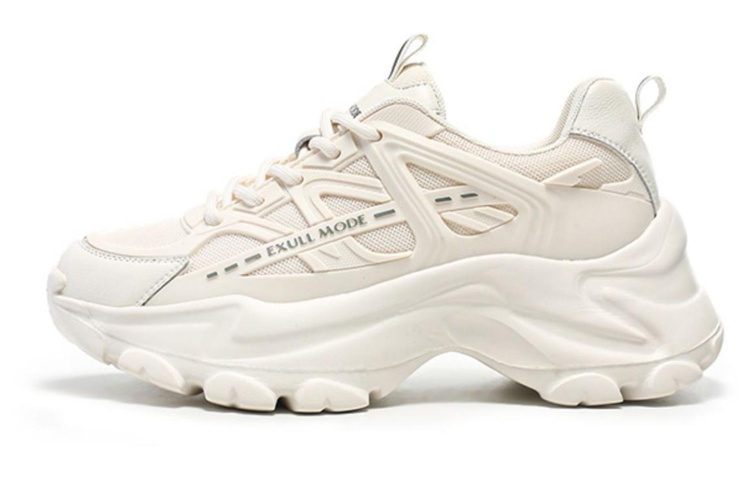 (W) Exull Yi Si Q 'Beige Platform Dad Shoe'