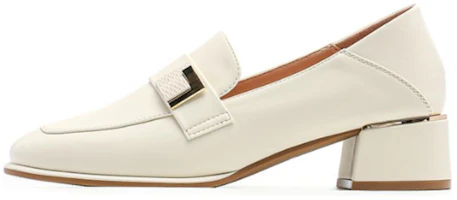 (Women) Exull Yi Si Q 'Beige Square Toe Block Heel Mules' 7315101771 (Women) Exull Yi Si Q 'Beige Square Toe Block Heel Mules' 7315101771