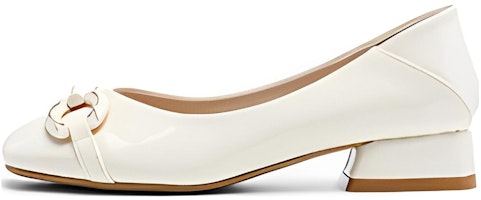 (Women) Exull Yi Si Q 'Beige Square Toe Slip-On High Heels' 7315002371 (Women) Exull Yi Si Q 'Beige Square Toe Slip-On High Heels' 7315002371