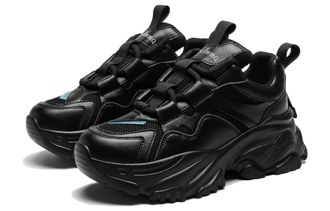 Lookbook EXULL 依思Q 織物百搭休閒運動厚底老爹鞋 女款 黑色