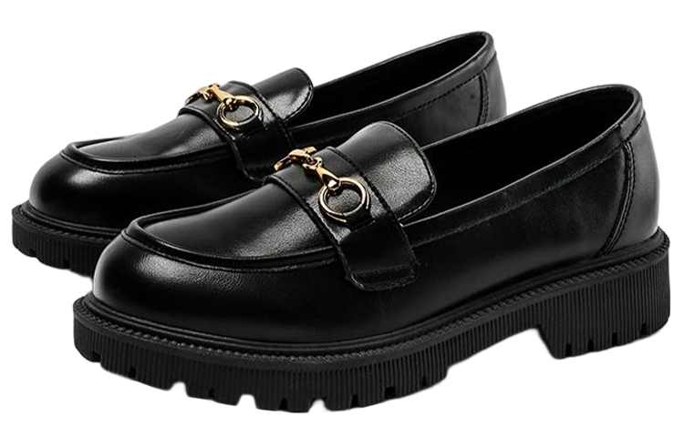 Order (W) Exull Yi Si Q “黑色牛皮印花懒人鞋” 1217102760