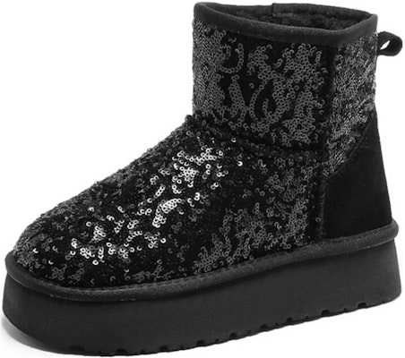 (W) (女性用)エクスルル・イー・シーQ 'ブラックグリッタープラットフォームスノーブーツ' 1218407060 1218407060 Order (W) (女性用)エクスルル・イー・シーQ 'ブラックグリッタープラットフォームスノーブーツ' 1218407060 1218407060