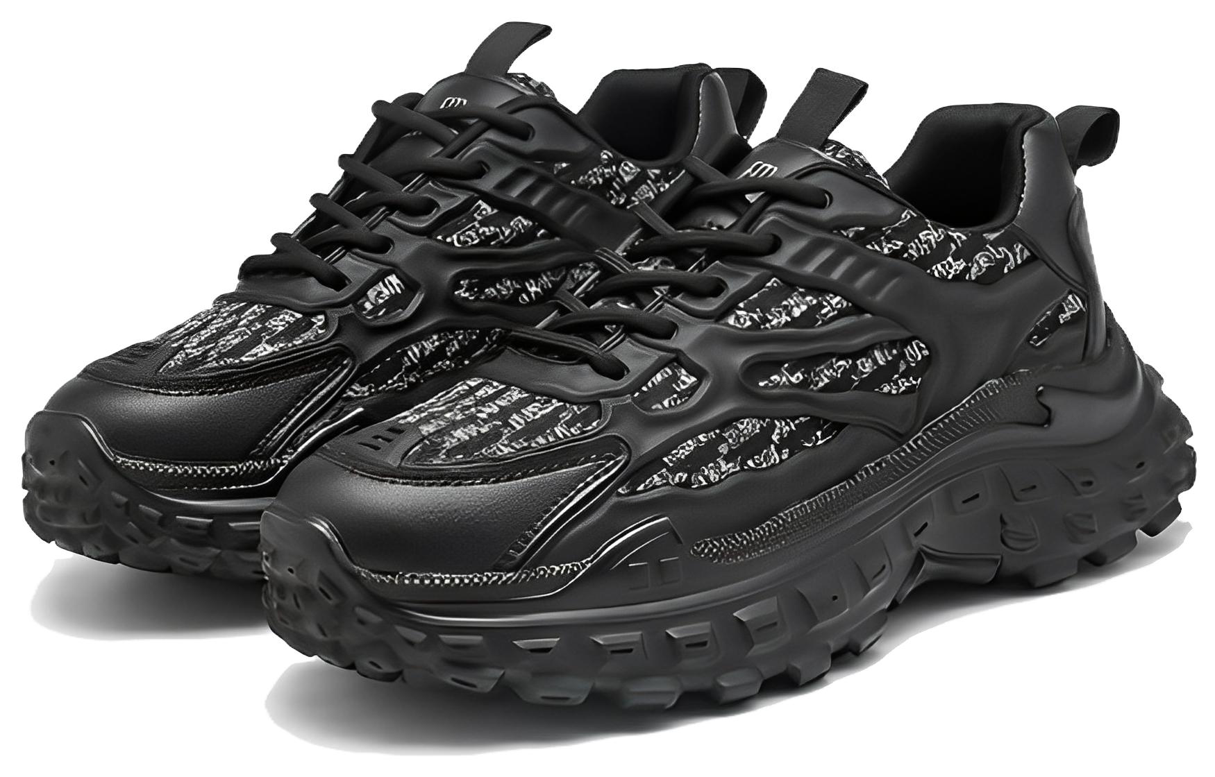 Lookbook (W) Exull Yi Si Q 'Zapatillas Chunky Negras de Parche para Hombre' 1217705260