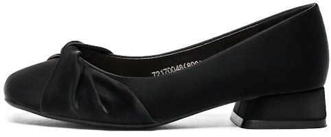 (Women) Exull Yi Si Q 'Black Square Toe Low-Heel Pumps' 1315007160 (Women) Exull Yi Si Q 'Black Square Toe Low-Heel Pumps' 1315007160