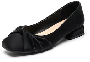 (W) (女性用) エクサルイ・シ・Q『ブラックスクエアトゥローヒールパンプス』1315007160 1315007160 Order (W) (女性用) エクサルイ・シ・Q『ブラックスクエアトゥローヒールパンプス』1315007160 1315007160