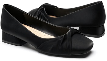 (W) (女性用) エクサルイ・シ・Q『ブラックスクエアトゥローヒールパンプス』1315007160 1315007160 Shop (W) (女性用) エクサルイ・シ・Q『ブラックスクエアトゥローヒールパンプス』1315007160 1315007160