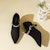 (W) EXULL Yi Si Q 'Stiletto Bertumit Runcing Kulit Hitam' 1315103560