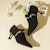 (W) EXULL Yi Si Q 'Stiletto Bertumit Runcing Kulit Hitam' 1315103560