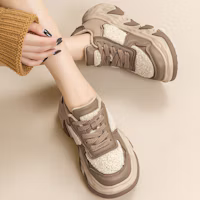 Shop (W) Exull Yi Si Q 'Zapatos Chunky de Papá Punta Redonda Café' 7218110191